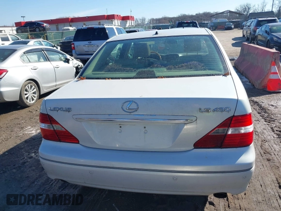 2005 Lexus LS 430 z VIN JTHBN36F855003387, wystawiony jako IAAI lot #41455883 z przebiegiem 279 683 mil mil oraz . Historia ofert i sprzedaży dostępna na DreamBid. Obrazek 16.