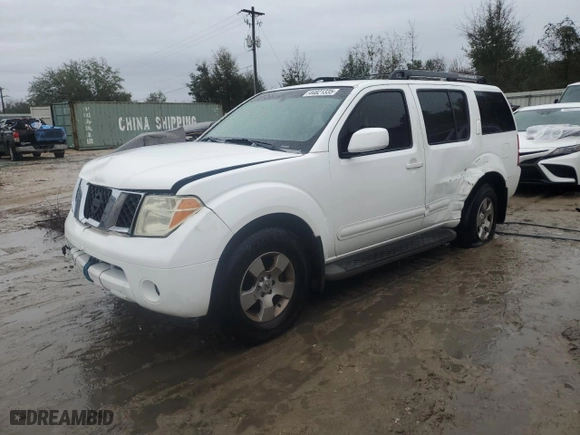 2007 Nissan Pathfinder S with VIN 5N1AR18UX7C614615, listed as a Copart auction lot 44821335 with 205,309 mi miles and Salvage Title. Bid and sale history available at carsss.com. Image 1.