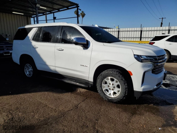 2023 Chevrolet Tahoe Premier with VIN 1GNSKSKD6PR456788, listed as a Copart auction lot 43778745 with 17,030 mi miles and Clean Title. Bid and sale history available at carsss.com. Image 4.