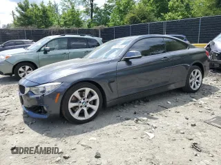 2015 BMW 4 Series 435i xDrive with VIN WBA3R5C56FK372962, listed as a Copart auction lot 56378055 with 146,065 mi miles and Salvage title. Bid and sale history available at DreamBid. Image 1.