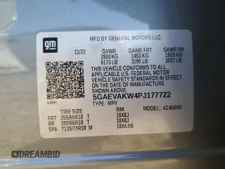 2023 Buick Enclave Essence with VIN 5GAEVAKW4PJ177722, listed as a Copart auction lot 88523425 with 47,246 mi miles and Salvage Title. Bid and sale history available at carsss.com. Image 13.
