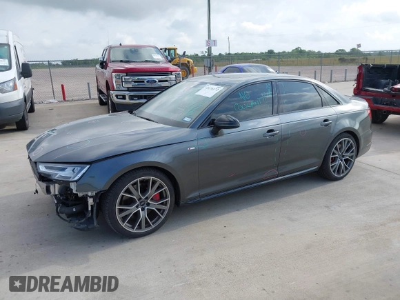 2019 Audi A4 Premium Plus z VIN WAUENAF41KN016542, wystawiony jako IAAI lot #42176172 z przebiegiem 87 233 mil mil oraz . Historia ofert i sprzedaży dostępna na DreamBid. Obrazek 18.