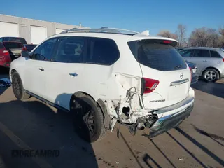 2019 Nissan Pathfinder SV with VIN 5N1DR2MM1KC590948, listed as a IAAI auction lot 41434332 with 96,352 mi miles and . Bid and sale history available at DreamBid. Image 3.