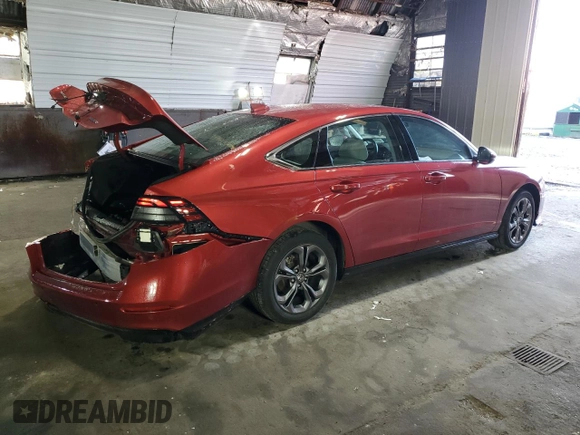 2024 Honda Accord EX-L с VIN 1HGCY2F68RA010264, выставлен на аукционе Copart как лот 57350725 с пробегом 10 429 миль миль и Списание • Salvage title. История ставок и продаж доступна на DreamBid. Изображение 3.