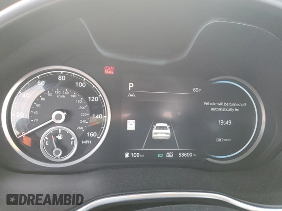 2022 Genesis G80 2.5T with VIN KMTGB4SC1NU104196, listed as a Copart auction lot 53179545 with 53,600 mi miles and Clean title. Bid and sale history available at DreamBid. Image 9.