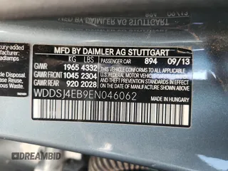 2014 Mercedes-Benz CLA 250 with VIN WDDSJ4EB9EN046062, listed as a Copart auction lot 60995735 with 90,277 mi miles and Clean title. Bid and sale history available at DreamBid. Image 12.
