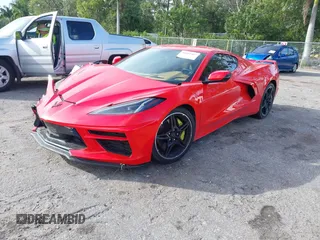 2021 Chevrolet Corvette 3LT with VIN 1G1YC2D49M5124322, listed as a IAAI auction lot 40802107 with 53,076 mi miles. Bid and sale history available at carsss.com. Image 2.