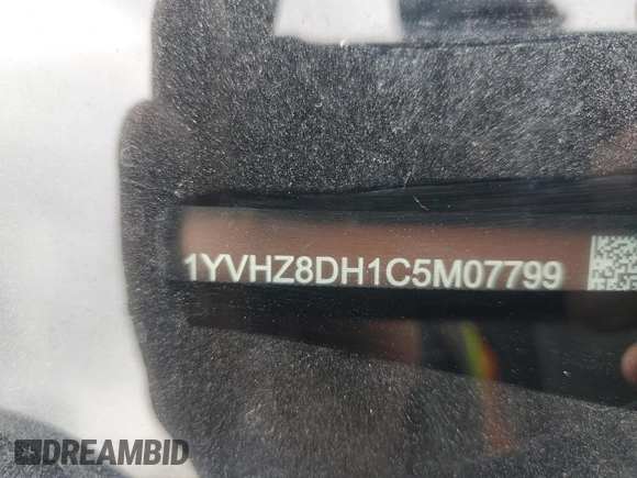 2012 Mazda 6 i Touring with VIN 1YVHZ8DH1C5M07799, listed as a Copart auction lot 48304545 with 151,627 mi miles and Salvage Title. Bid and sale history available at DreamBid. Image 12.