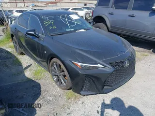 2023 Lexus IS with VIN JTHGZ1B26P5070980, listed as a IAAI auction lot 41253468 with 14,863 mi miles. Bid and sale history available at carsss.com. Image 1.
