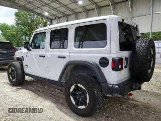 2022 Jeep Wrangler Unlimited Rubicon with VIN 1C4HJXFN8NW129717, listed as a Copart auction lot 54615745 with 33,544 mi miles and Salvage title. Bid and sale history available at DreamBid. Image 2.