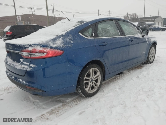 2018 Ford Fusion Hybrid S with VIN 3FA6P0UU8JR122342, listed as a IAAI auction lot 41355323 with 85,304 mi miles. Bid and sale history available at carsss.com. Image 4.