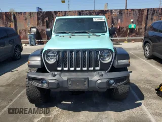 2020 Jeep Wrangler Unlimited Sahara with VIN 1C4HJXENXLW278631, listed as a Copart auction lot 52433445 with 76,715 mi miles and Salvage Title. Bid and sale history available at carsss.com. Image 5.