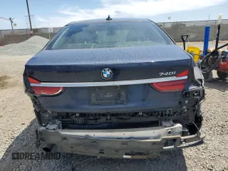 2018 BMW 7 Series 740i with VIN WBA7E2C58JG743126, listed as a Copart auction lot 53843795 with 90,614 mi miles and Salvage title. Bid and sale history available at DreamBid. Image 6.