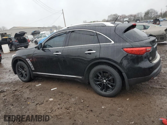 2014 Infiniti QX70 с VIN JN8CS1MWXEM412233, выставлен на аукционе Copart как лот 52859325 с пробегом 109 121 миль миль и Списание • Salvage title. История ставок и продаж доступна на DreamBid. Изображение 2.