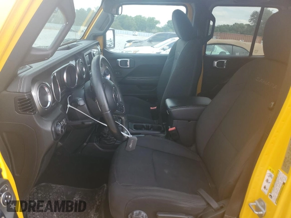 2019 Jeep Wrangler Unlimited Sahara with VIN 1C4HJXEN4KW593715, listed as a Copart auction lot 53883335 with 83,349 mi miles and Salvage Title. Bid and sale history available at DreamBid. Image 7.
