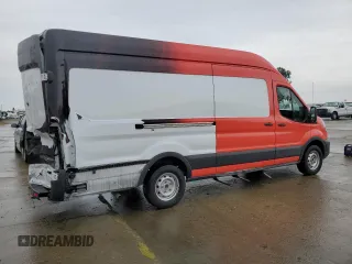 2022 Ford Transit Cargo with VIN 1FTBW3X89NKA31604, listed as a Copart auction lot 43710745 with 52,329 mi miles and Salvage title. Bid and sale history available at DreamBid. Image 3.