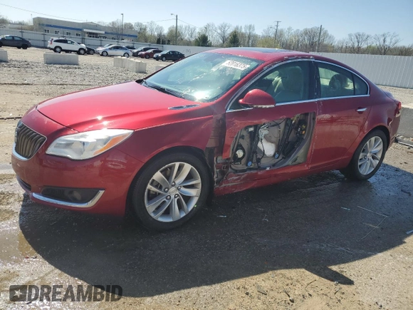 2014 Buick Regal Premium I with VIN 2G4GN5EX2E9202527, listed as a Copart auction lot 52016375 with 74,987 mi miles and Salvage title. Bid and sale history available at DreamBid. Image 1.