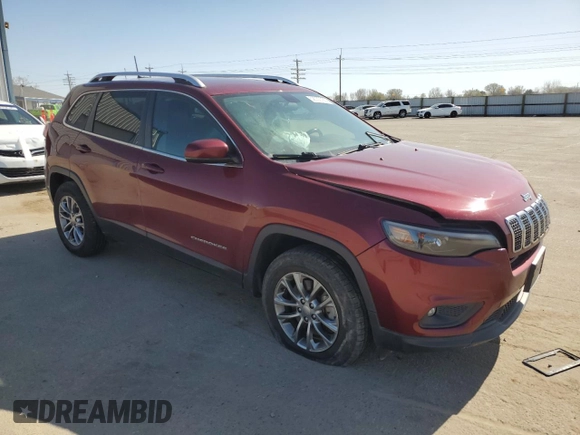 2019 Jeep Cherokee Latitude Plus with VIN 1C4PJMLB6KD477950, listed as a Copart auction lot 52033785 with 78,214 mi miles and Salvage Title. Bid and sale history available at carsss.com. Image 4.