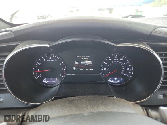2013 Kia Optima SX with VIN 5XXGR4A67DG205852, listed as a Copart auction lot 59938975 with 190,329 mi miles and Salvage title. Bid and sale history available at DreamBid. Image 9.