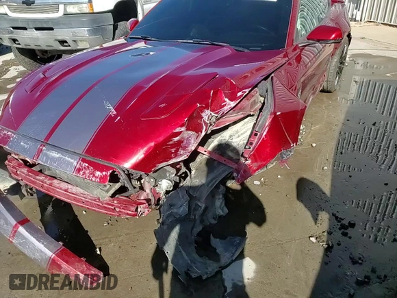 2015 Ford Mustang GT with VIN 1FA6P8CF8F5338719, listed as a Copart auction lot 74384314 with 43,870 mi miles and Salvage Title. Bid and sale history available at DreamBid. Image 14.