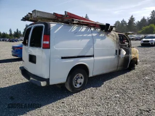 2018 Chevrolet Express Cargo Van with VIN 1GCWGAFP8J1336300, listed as a Copart auction lot 56515614 with 0 mi miles and Salvage Title. Bid and sale history available at carsss.com. Image 3.