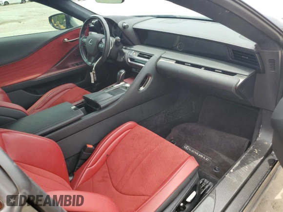 2021 Lexus LC with VIN JTHBP5AY7MA100522, listed as a Copart auction lot 62112054 with 24,094 mi miles and Non Repairable. Bid and sale history available at carsss.com. Image 8.