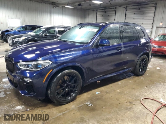 2020 BMW X5 M50i with VIN 5UXJU4C05LL227875, listed as a Copart auction lot 43477225 with 103,526 mi miles and Clean Title. Bid and sale history available at DreamBid. Image 1.
