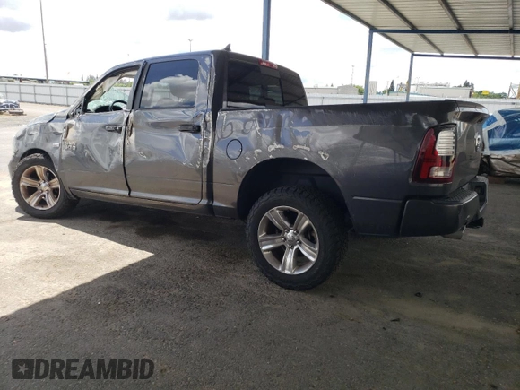 2017 Ram 1500 Sport with VIN 1C6RR6MT1HS637457, listed as a Copart auction lot 56231025 with 62,868 mi miles and Salvage title. Bid and sale history available at DreamBid. Image 2.