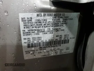 2008 Mercury Sable Premier с VIN 1MEHM42W28G626778, выставлен на аукционе Copart как лот 57910395 с пробегом 186 459 миль миль и Списание • Salvage title. История ставок и продаж доступна на DreamBid. Изображение 13.