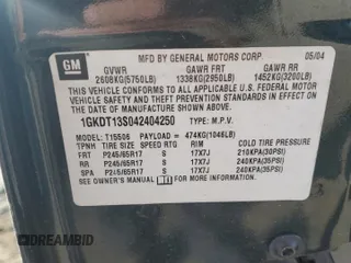 2004 GMC Envoy SLE with VIN 1GKDT13S042404250, listed as a Copart auction lot 52672455 with 230,610 mi miles and Salvage Title. Bid and sale history available at carsss.com. Image 16.