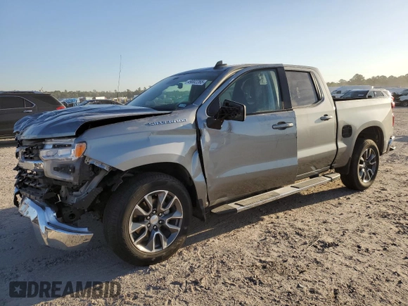 2024 Chevrolet Silverado 1500 LT with VIN 2GCPACEDXR1135786, listed as a Copart auction lot 49002265 with 25,606 mi miles and Salvage Title. Bid and sale history available at DreamBid. Image 1.