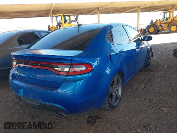 2015 Dodge Dart GT with VIN 1C3CDFEB3FD224075, listed as a IAAI auction lot 39038691 with 154,456 mi miles. Bid and sale history available at carsss.com. Image 4.