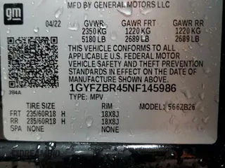 2022 Cadillac XT4 AWD Luxury with VIN 1GYFZBR45NF145986, listed as a Copart auction lot 79198274 with 23,477 mi miles and Salvage Title. Bid and sale history available at carsss.com. Image 14.