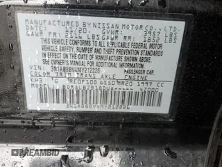2021 Nissan Sentra S with VIN 3N1AB8BV4MY212226, listed as a Copart auction lot 52801545 with 62,279 mi miles and Salvage Title. Bid and sale history available at DreamBid. Image 14.