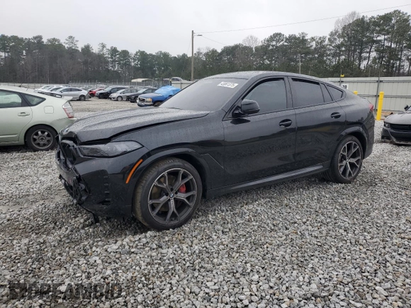 2024 BMW X6 xDrive40i with VIN 5UX33EX01R9S29270, listed as a Copart auction lot 43861375 with 0 mi miles and Salvage Title. Bid and sale history available at carsss.com. Image 1.