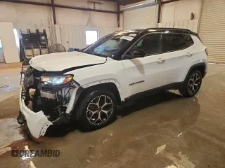 2025 Jeep Compass Limited z VIN 3C4NJDCN8ST594716, wystawiony jako Copart lot #64722335 z przebiegiem 862 mil mil oraz Czysty tytuł • Clean title. Historia ofert i sprzedaży dostępna na DreamBid. Obrazek 1.