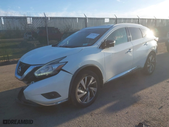 2015 Nissan Murano SL with VIN 5N1AZ2MH5FN202281, listed as a IAAI auction lot 41758376 with 142,594 mi miles. Bid and sale history available at carsss.com. Image 18.