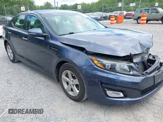 2015 Kia Optima LX with VIN 5XXGM4A75FG433164, listed as a IAAI auction lot 42537071 with 147,214 mi miles and . Bid and sale history available at DreamBid. Image 1.