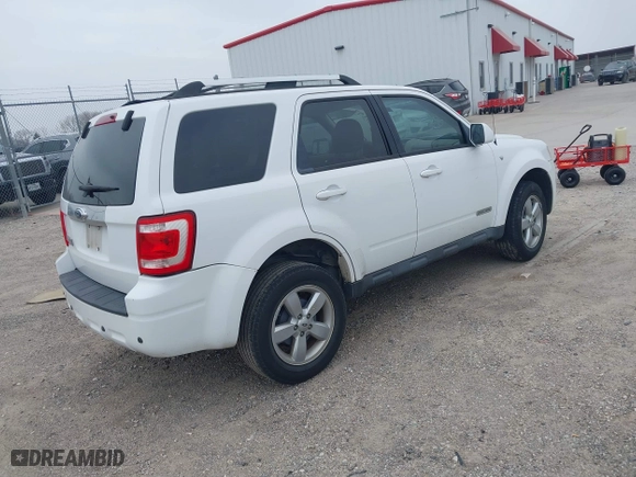 2008 Ford Escape Limited with VIN 1FMCU04168KE51420, listed as a IAAI auction lot 41435393 with 123,005 mi miles. Bid and sale history available at carsss.com. Image 4.