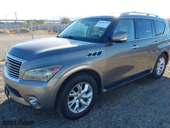 2014 Infiniti QX80 with VIN JN8AZ2ND7E9750777, listed as a IAAI auction lot 41336719 with 121,427 mi miles. Bid and sale history available at carsss.com. Image 2.