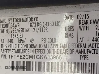 2016 Ford Transit with VIN 1FTYE2CM1GKA13966, listed as a IAAI auction lot 42069422 with 149,146 mi miles. Bid and sale history available at carsss.com. Image 9.