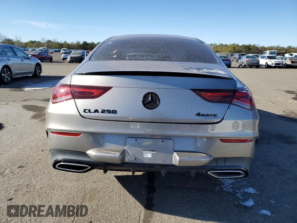2020 Mercedes-Benz CLA 250 with VIN W1K5J4HB0LN146735, listed as a Copart auction lot 87421174 with Not provided miles and Salvage title. Bid and sale history available at DreamBid. Image 6.