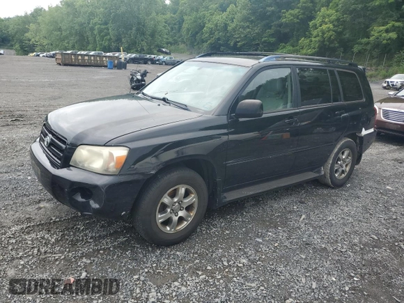 2005 Toyota Highlander z VIN JTEEP21A850090649, wystawiony jako Copart lot #61280015 z przebiegiem 220 506 mil mil oraz Czysty tytuł • Clean title. Historia ofert i sprzedaży dostępna na DreamBid. Obrazek 1.