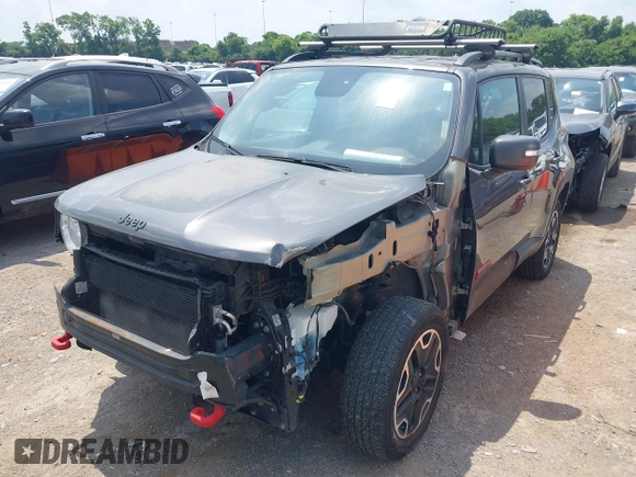 2017 Jeep Renegade Trailhawk with VIN ZACCJBCB7HPG42238, listed as a IAAI auction lot 42562113 with 105,045 mi miles and . Bid and sale history available at DreamBid. Image 6.