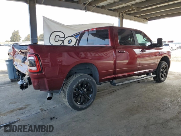 2024 Ram 2500 Laramie with VIN 3C6UR5FL2RG245033, listed as a Copart auction lot 60911725 with 10,432 mi miles and Salvage title. Bid and sale history available at DreamBid. Image 3.