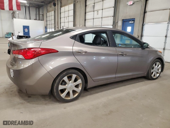 2013 Hyundai Elantra Limited PZEV with VIN 5NPDH4AEXDH197165, listed as a Copart auction lot 50725795 with 154,868 mi miles and Salvage Title. Bid and sale history available at carsss.com. Image 3.