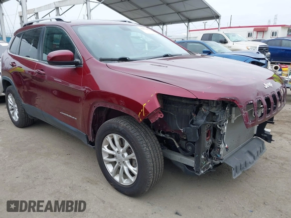 2019 Jeep Cherokee Latitude z VIN 1C4PJMCB7KD442625, wystawiony jako IAAI lot #41872030 z przebiegiem 166 352 mil mil oraz . Historia ofert i sprzedaży dostępna na DreamBid. Obrazek 1.
