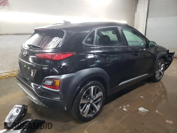 2020 Hyundai Kona Ultimate with VIN KM8K53A55LU572468, listed as a Copart auction lot 88451785 with 53,377 mi miles and Salvage Title. Bid and sale history available at carsss.com. Image 3.