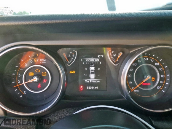 2022 Jeep Gladiator Willys Sport z VIN 1C6HJTAG3NL108428, wystawiony jako Copart lot #59379285 z przebiegiem 55 054 mil mil oraz Szkoda całkowita • Salvage title. Historia ofert i sprzedaży dostępna na DreamBid. Obrazek 9.