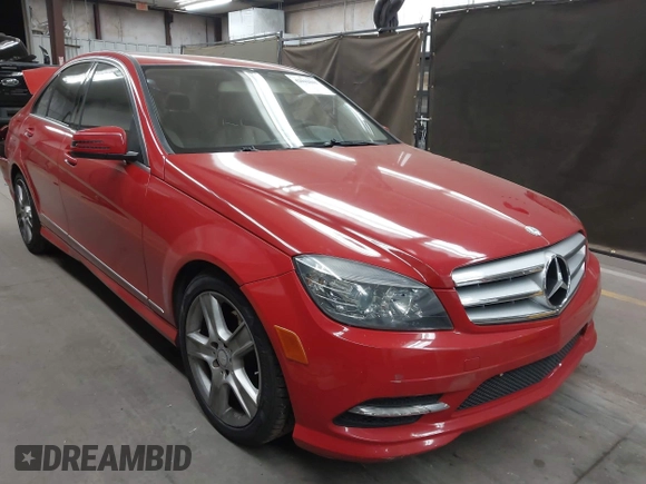 2011 Mercedes-Benz C-Class C 300 Sport with VIN WDDGF5EB1BA460727, listed as a IAAI auction lot 42042041 with 126,507 mi miles. Bid and sale history available at carsss.com. Image 1.